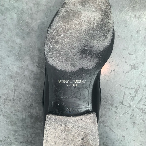 Auth SAINT LAURENT Paris JODHPUR Crop Ankle Boots EU-40.5 US- 7.5 - Picture 8 of 10